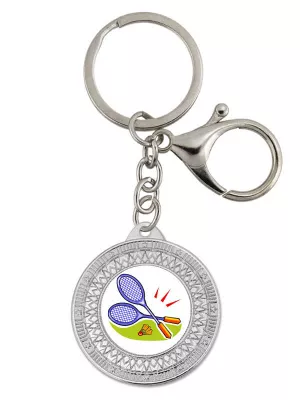 Брелок металлический "Бадминтон" - BR40
