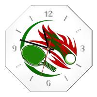 Часы сувенирные "Настольный теннис"- SU183